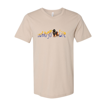 Leonberger Life YellowBlue Unisex Short Sleeve Jersey Tee