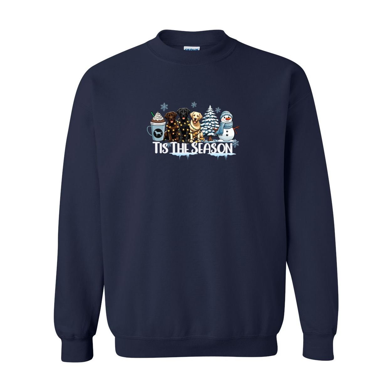 Labrador Tis The Season Winter Heavy Blend Crewneck Sweatshirt