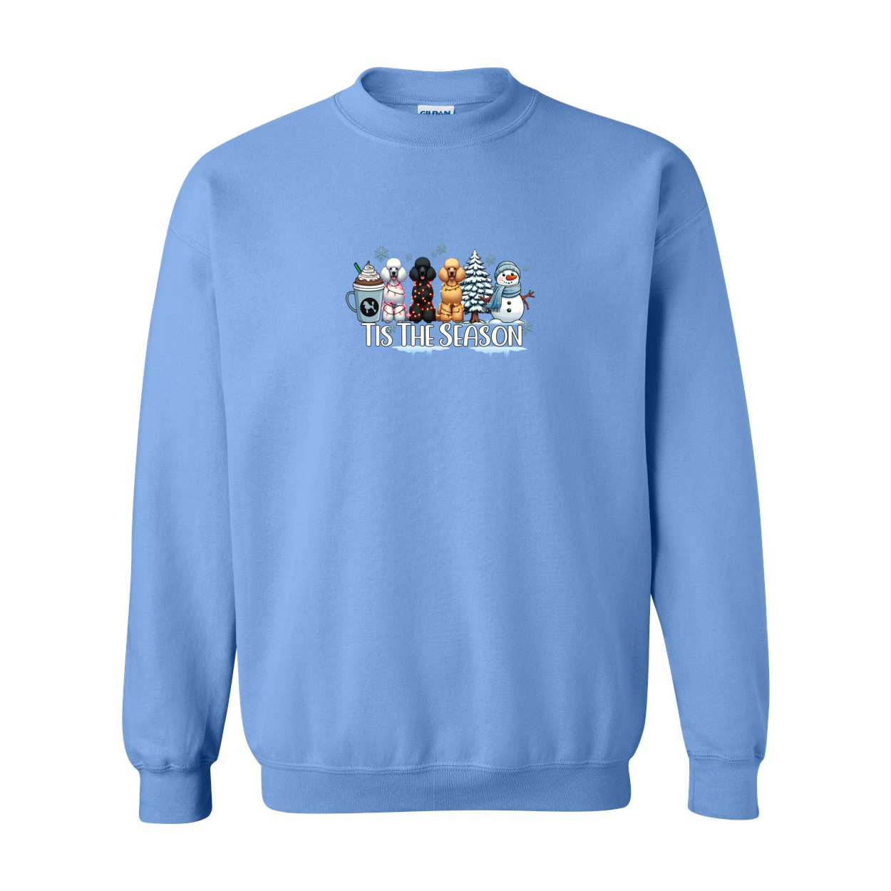 Poodle Tis The Season Winter Heavy Blend Crewneck Sweatshirt