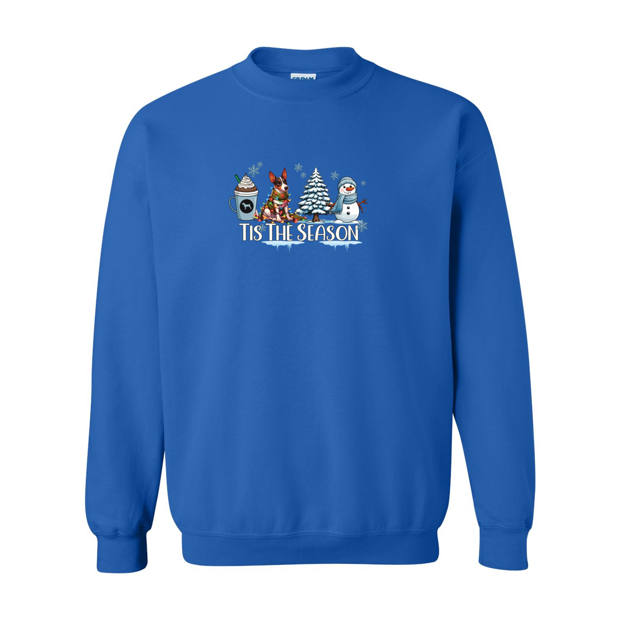 Rat Terrier Tis The Season Winter Heavy Blend Crewneck Sweatshirt