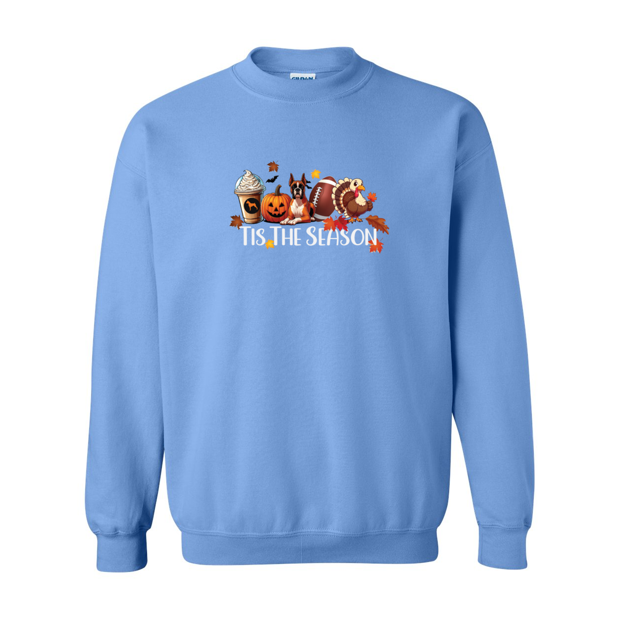 Boxer Tis The Season Turkey Heavy Blend Crewneck Sweatshirt