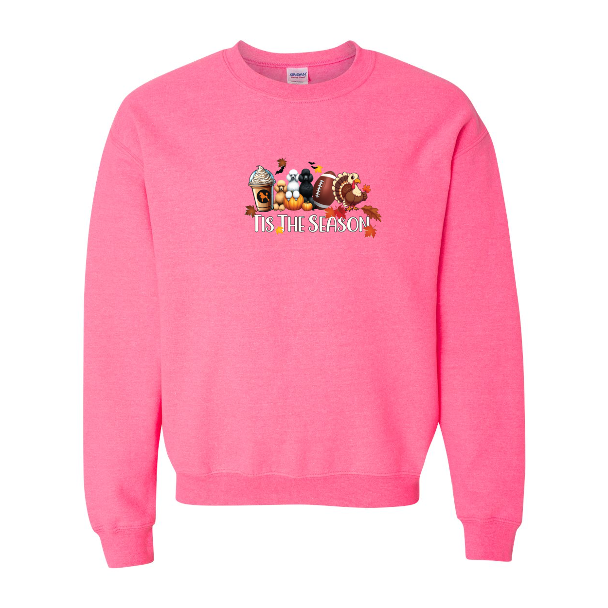 Poodle Tis The Season Fall Heavy Blend Crewneck Sweatshirt