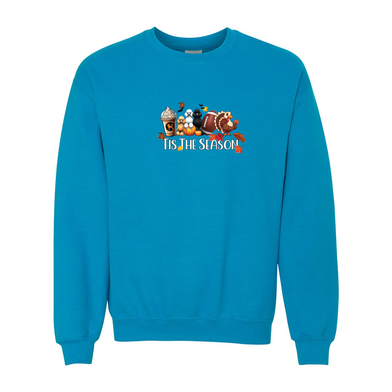 Poodle Tis The Season Fall Heavy Blend Crewneck Sweatshirt