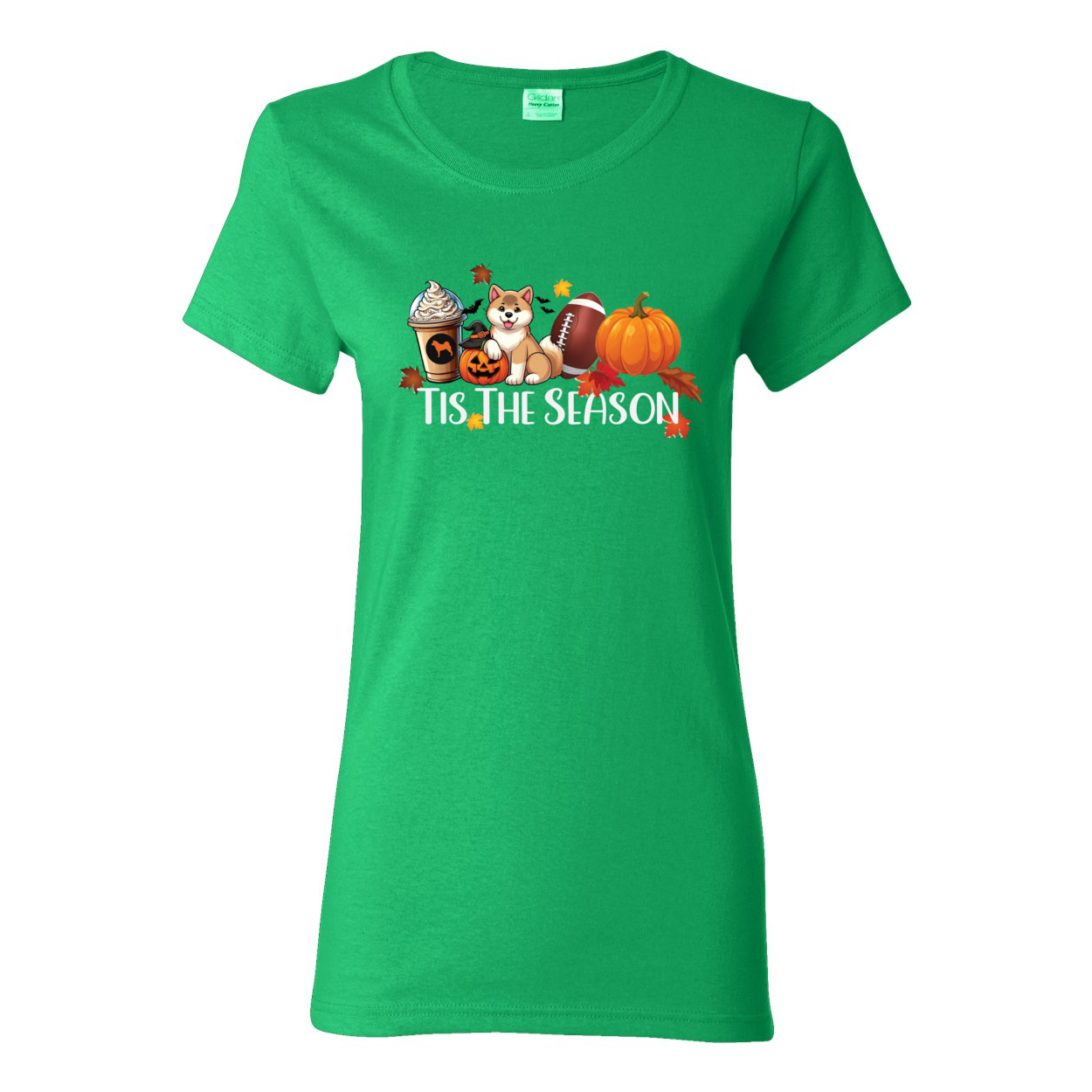 Tis The Season Akita Pumpkin Heavy Cotton Women's Short Sleeve T-Shirt