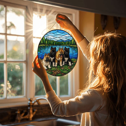 Stained Glass Window Hanging Suncatcher Global
