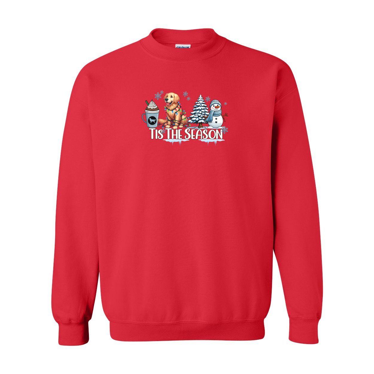 Golden Tis The Season Winter Heavy Blend Crewneck Sweatshirt