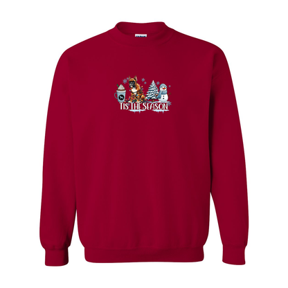 Boxer Tis The Season Winter Heavy Blend Crewneck Sweatshirt