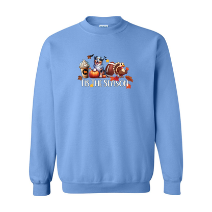 Blue Merle Aussie Tis The Season Fall Heavy Blend Crewneck Sweatshirt