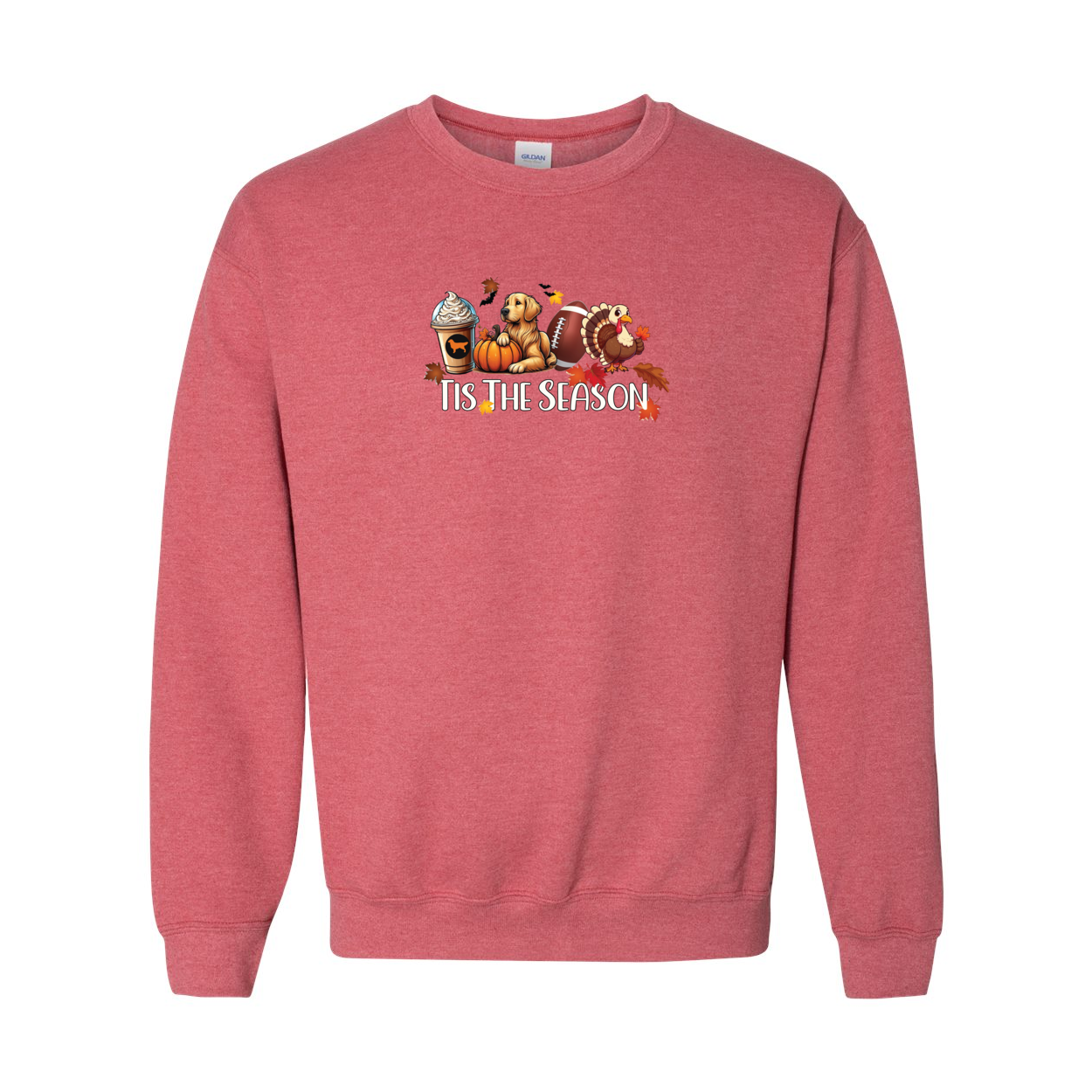 Golden Tis The Season Fall Heavy Blend Crewneck Sweatshirt