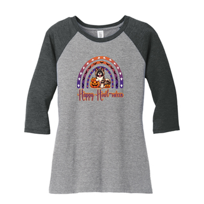 Akita Happy Howl-ween 3/4 Raglan Sleeve