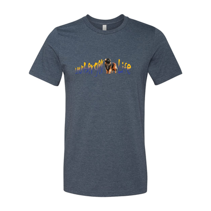 Leonberger Life YellowBlue Unisex Short Sleeve Jersey Tee