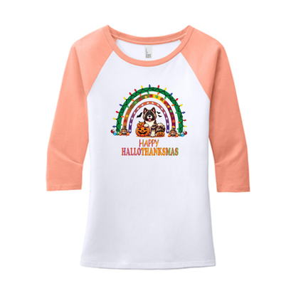 Akita HalloThanksMas District ® Women’s Perfect Tri ® 3/4-Sleeve Raglan