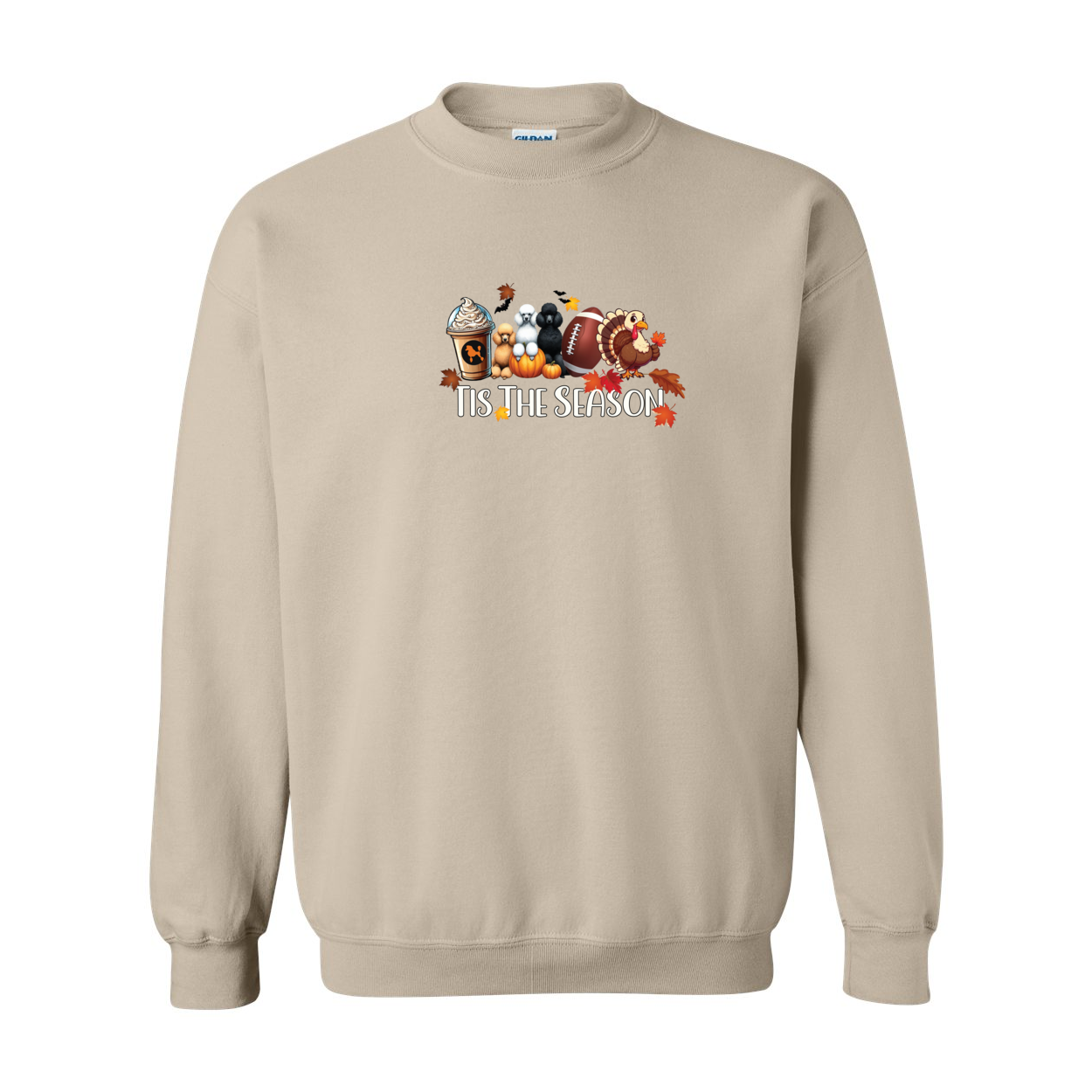 Poodle Tis The Season Fall Heavy Blend Crewneck Sweatshirt