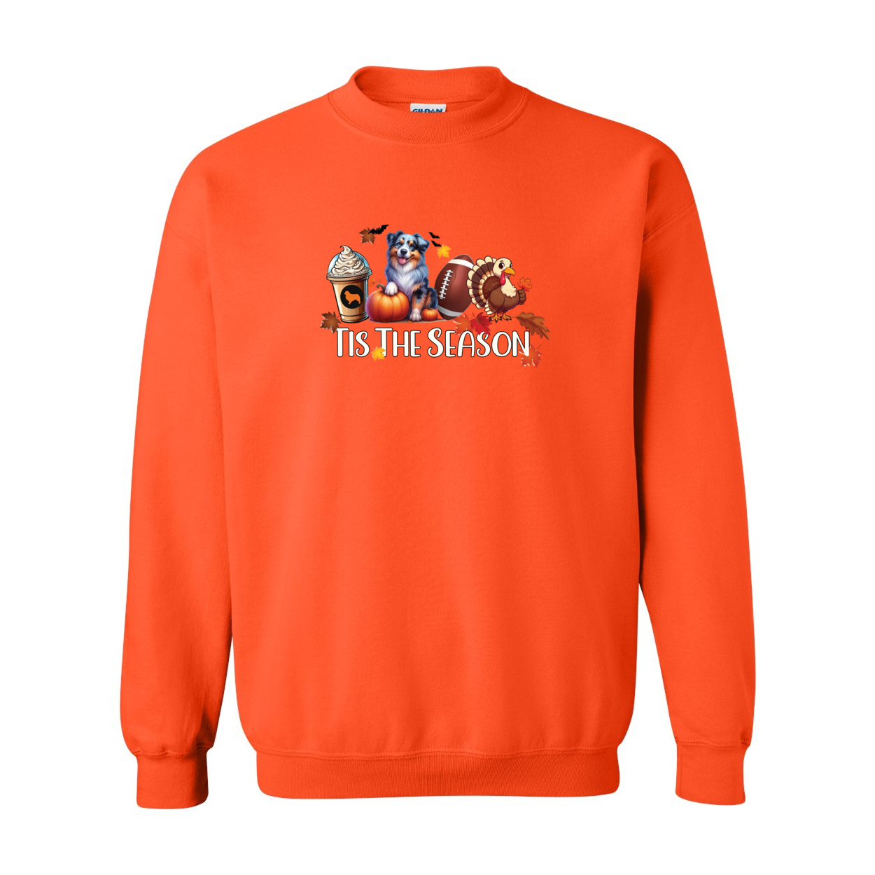 Blue Merle Aussie Tis The Season Fall Heavy Blend Crewneck Sweatshirt