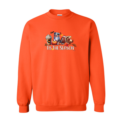 Blue Merle Aussie Tis The Season Fall Heavy Blend Crewneck Sweatshirt