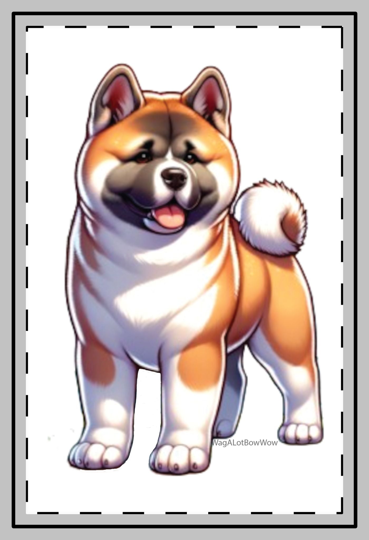 Fawn Akita Magnet