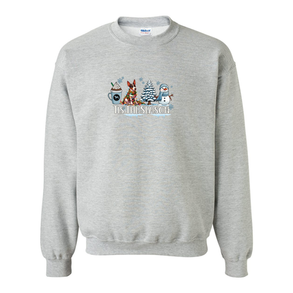 Rat Terrier Tis The Season Winter Heavy Blend Crewneck Sweatshirt