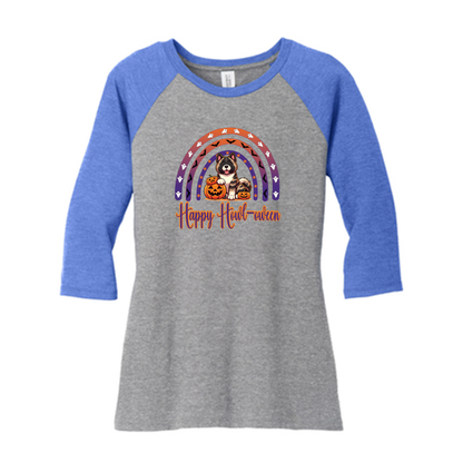 Akita Happy Howl-ween 3/4 Raglan Sleeve