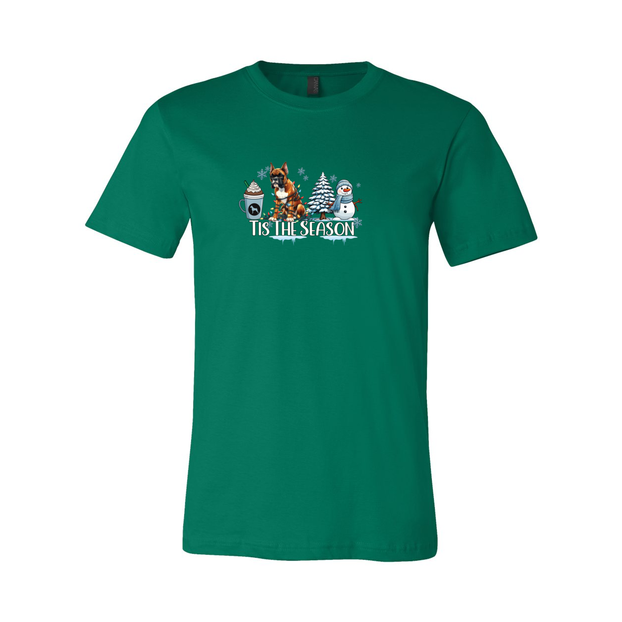 Boxer Tis The Season Winter Unisex Short Sleeve Jersey Tee