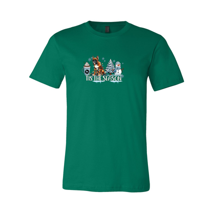 Boxer Tis The Season Winter Unisex Short Sleeve Jersey Tee