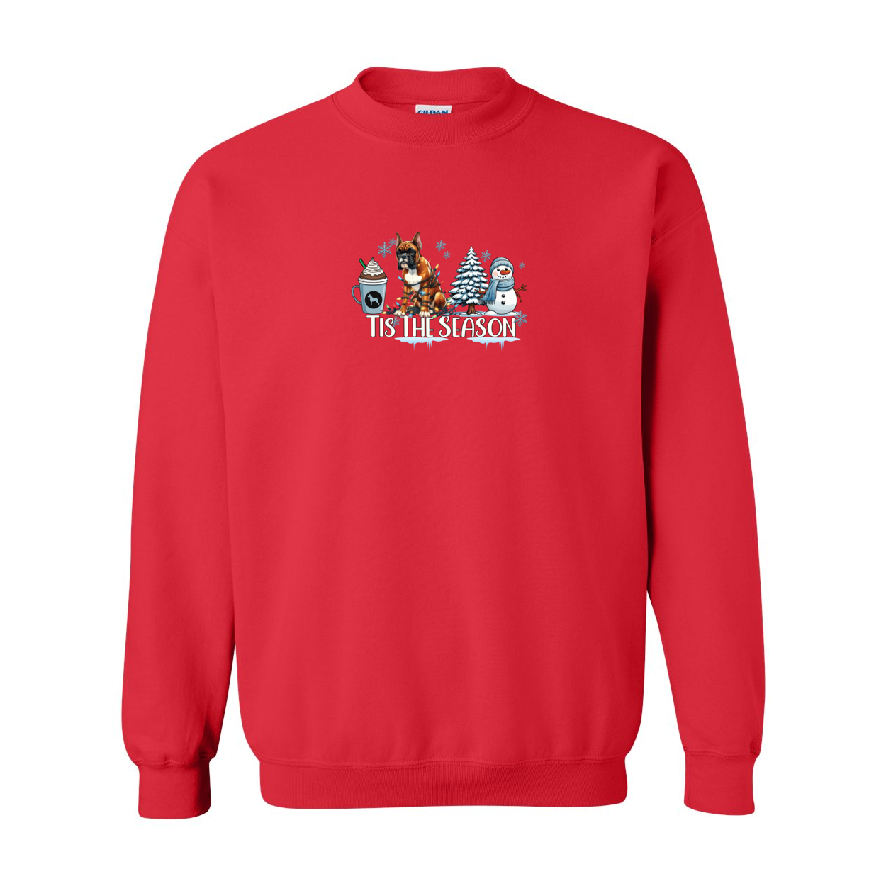 Boxer Tis The Season Winter Heavy Blend Crewneck Sweatshirt