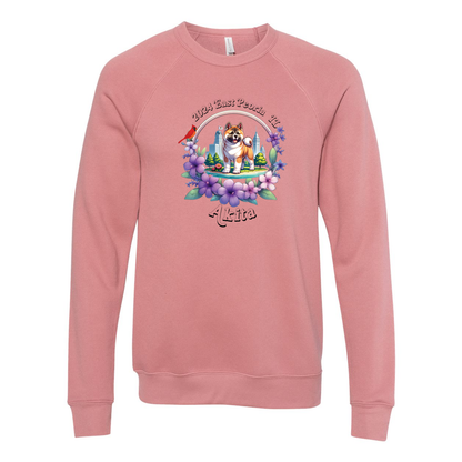 IL Akita Bella+Canvas Raglan Crewneck Sweatshirt Light Colors