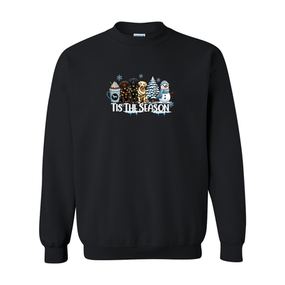 Labrador Tis The Season Winter Heavy Blend Crewneck Sweatshirt