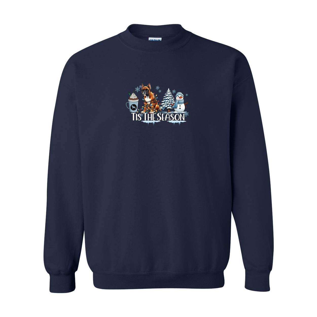 Boxer Tis The Season Winter Heavy Blend Crewneck Sweatshirt