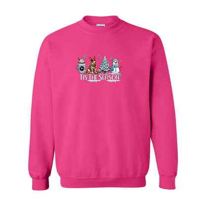 Rat Terrier Tis The Season Winter Heavy Blend Crewneck Sweatshirt