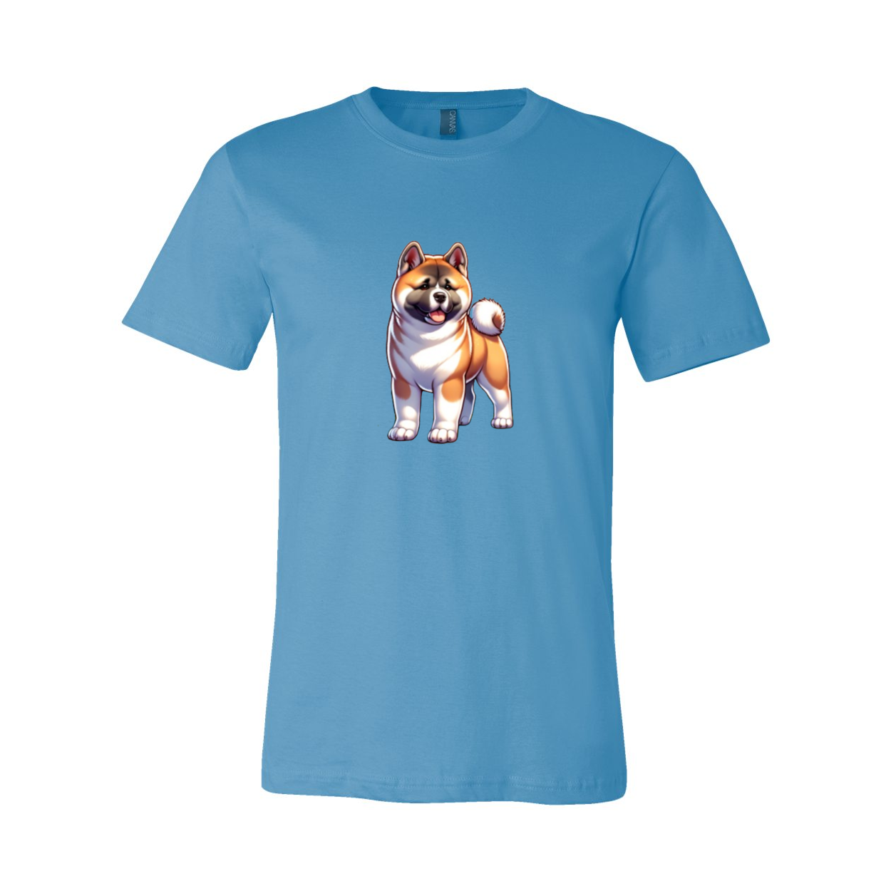 Akita Fawn Cartoon Front Unisex Short Sleeve Jersey Tee