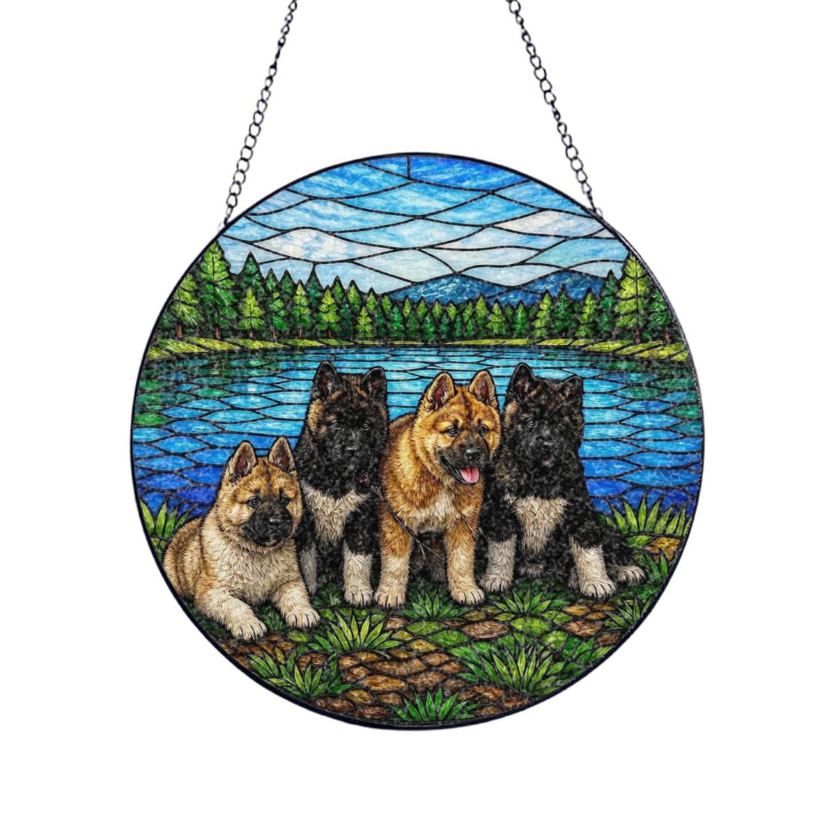 Stained Glass Window Hanging Suncatcher Global