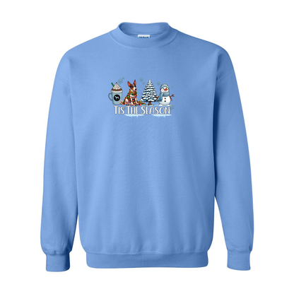 Rat Terrier Tis The Season Winter Heavy Blend Crewneck Sweatshirt