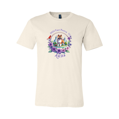 IL Akita Purple letters SS T-Shirt Front Only