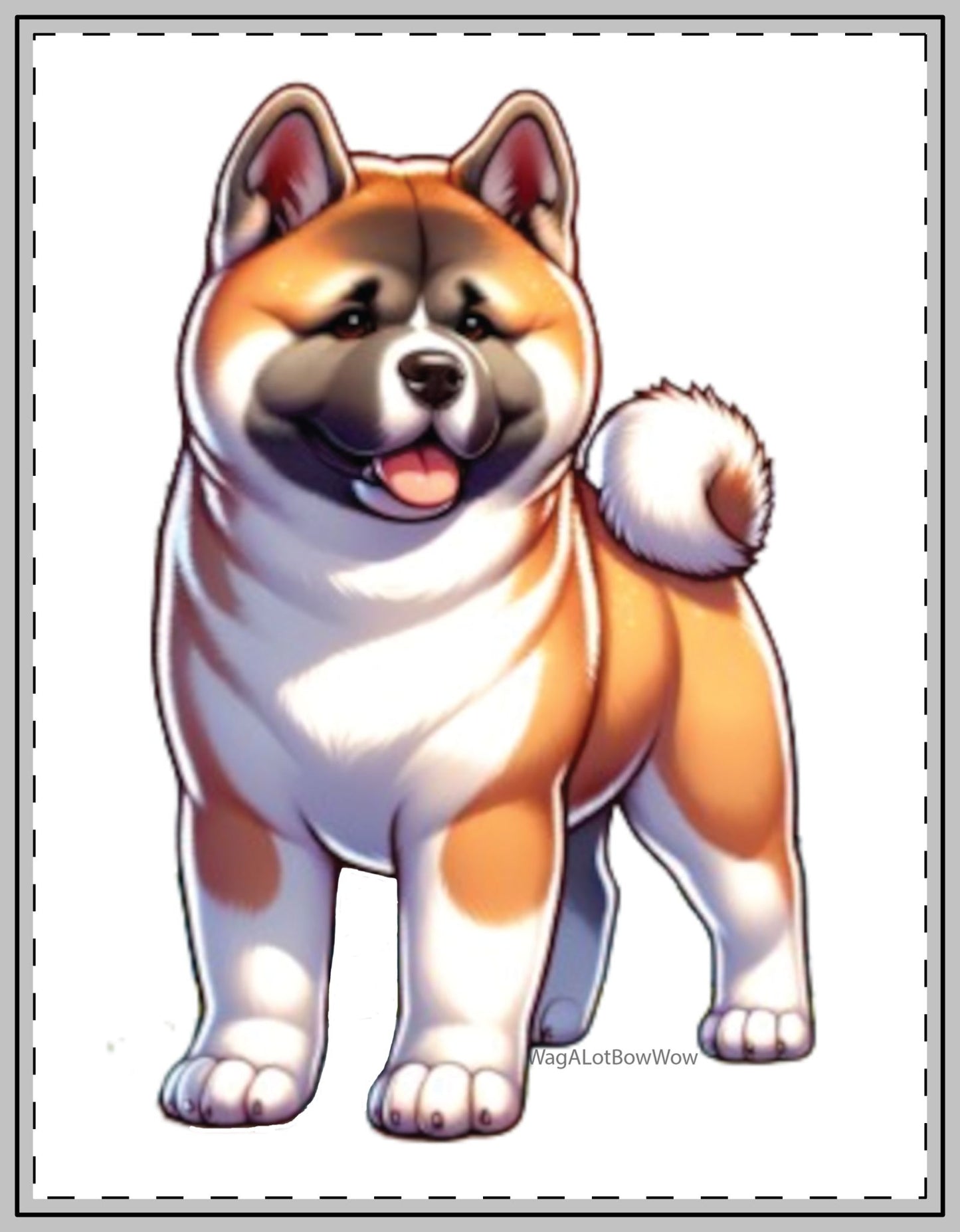 Fawn Akita Magnet