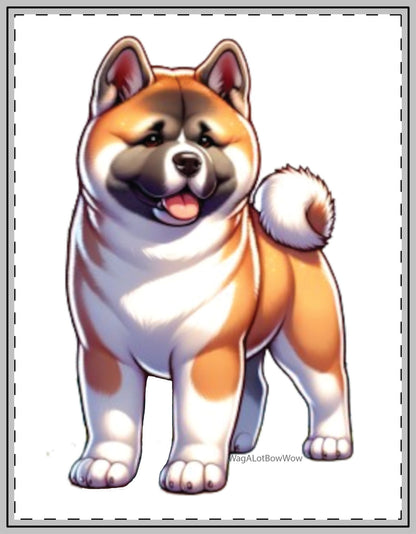 Fawn Akita Magnet