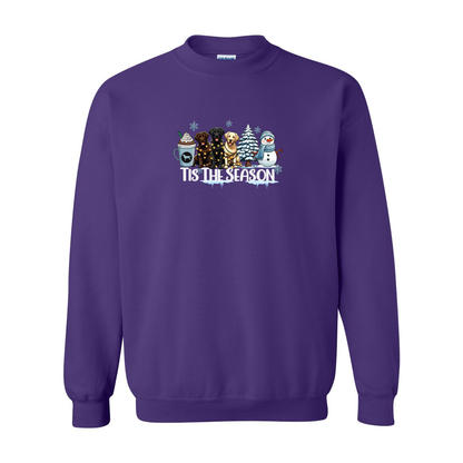 Labrador Tis The Season Winter Heavy Blend Crewneck Sweatshirt