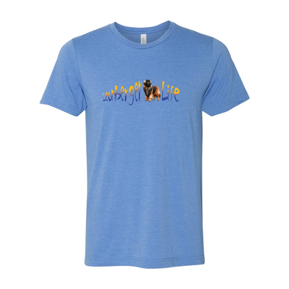 Leonberger Life YellowBlue Unisex Short Sleeve Jersey Tee