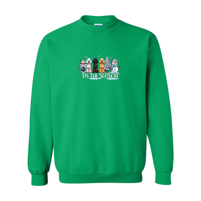 Poodle Tis The Season Winter Heavy Blend Crewneck Sweatshirt