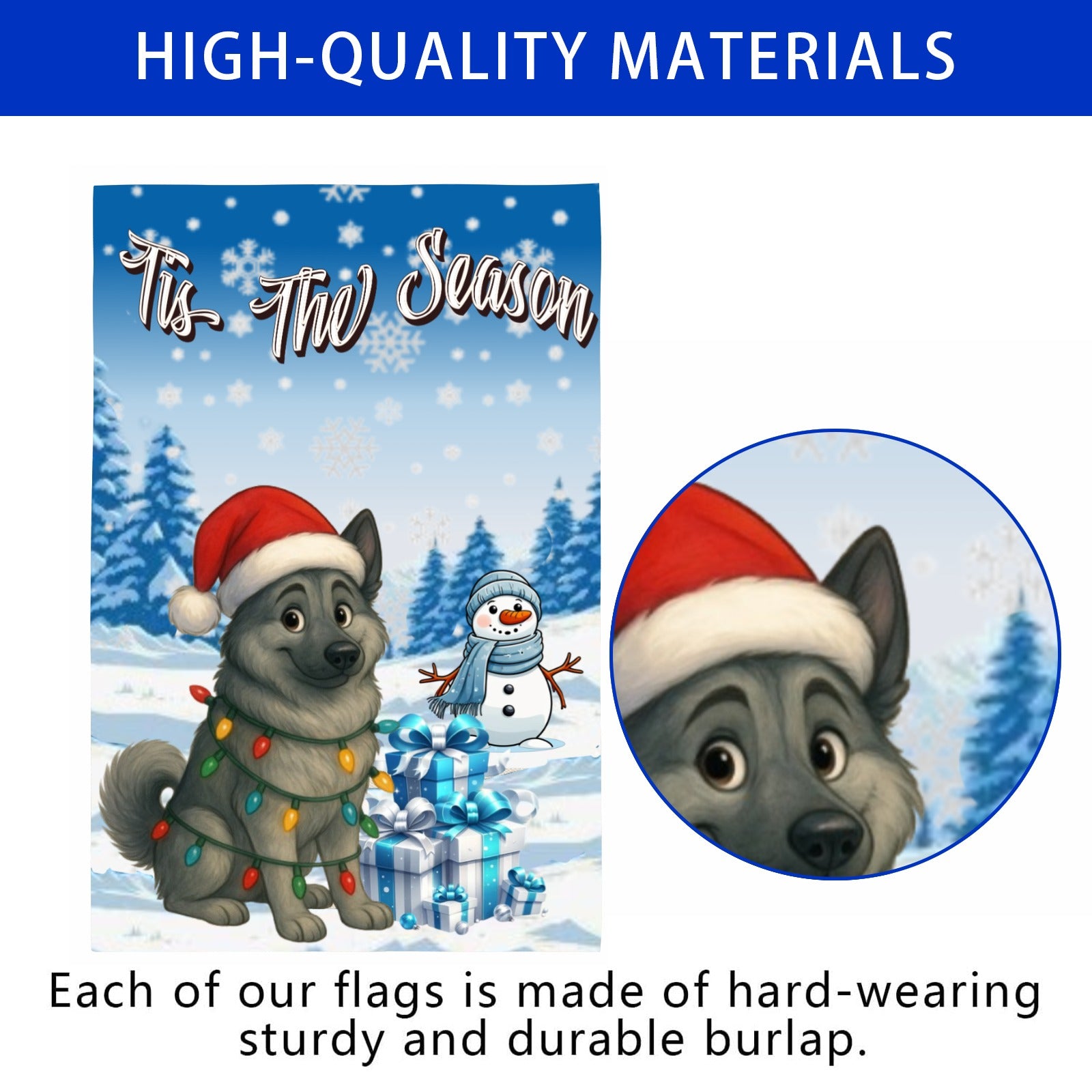 ’Tis The Season winter hound group garden flag 12x18 in yard