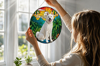 Stained Glass Window Hanging Suncatcher Global