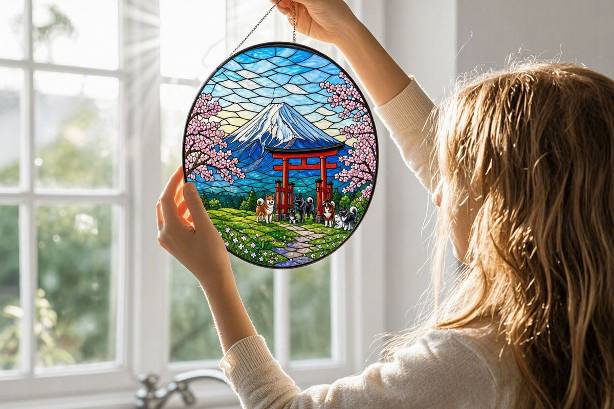 Stained Glass Window Hanging Suncatcher Global