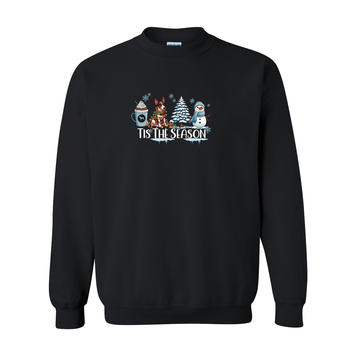 Rat Terrier Tis The Season Winter Heavy Blend Crewneck Sweatshirt