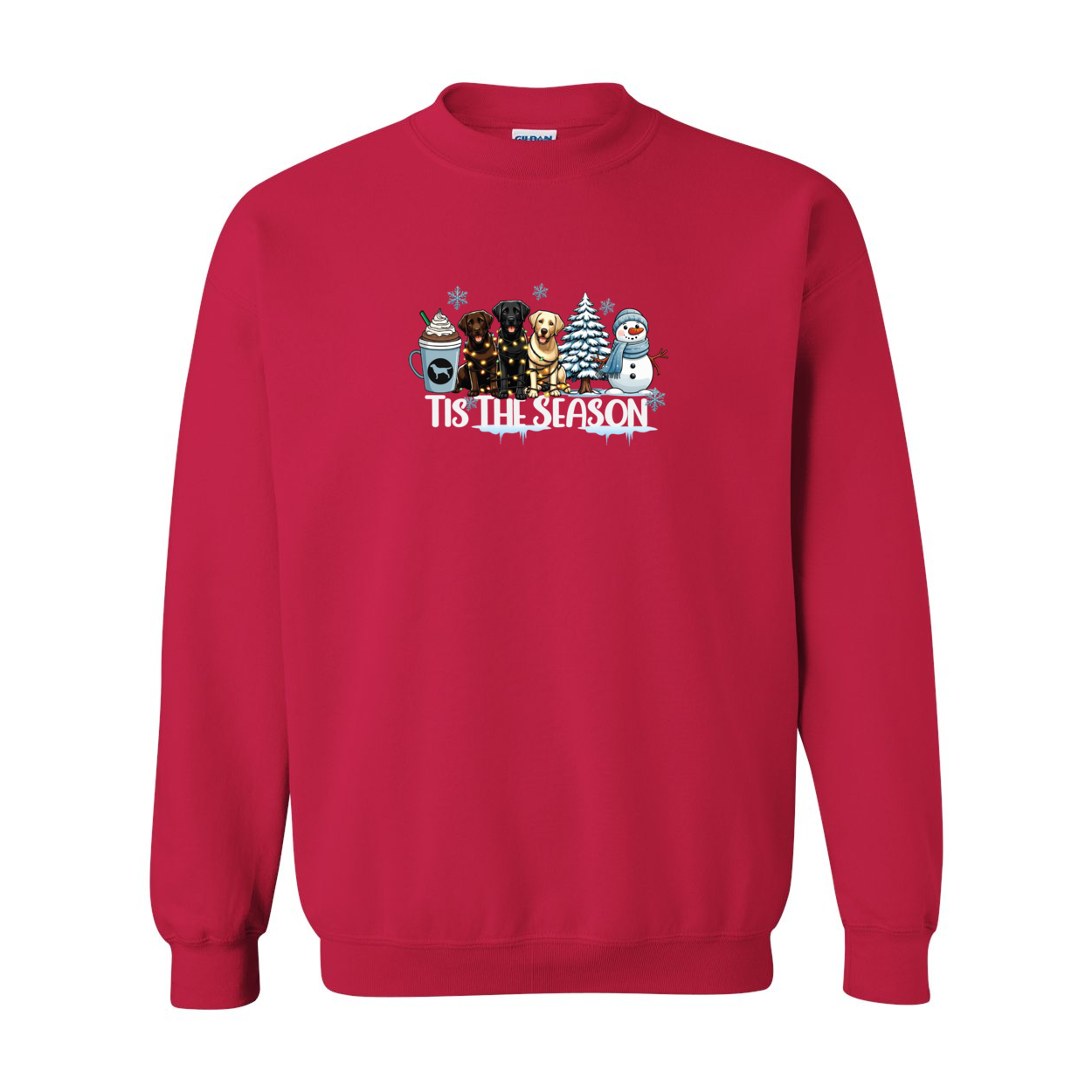 Labrador Tis The Season Winter Heavy Blend Crewneck Sweatshirt