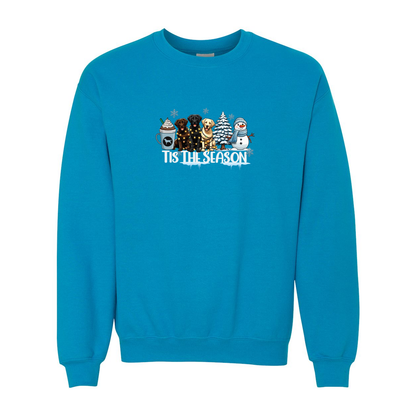 Labrador Tis The Season Winter Heavy Blend Crewneck Sweatshirt