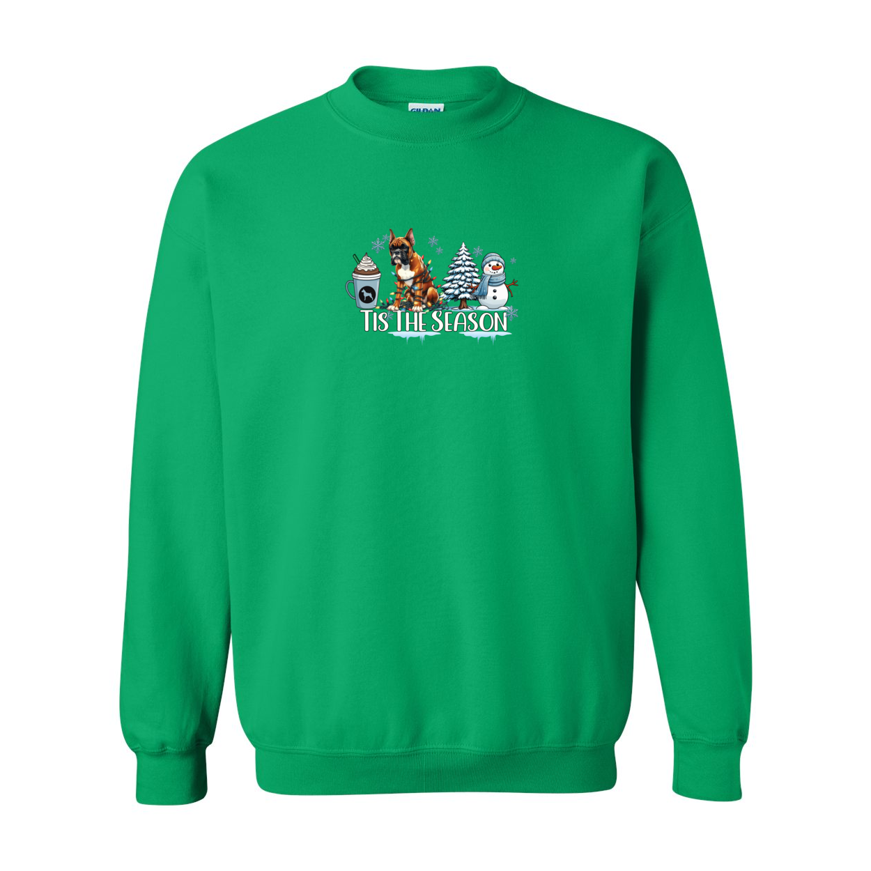 Boxer Tis The Season Winter Heavy Blend Crewneck Sweatshirt