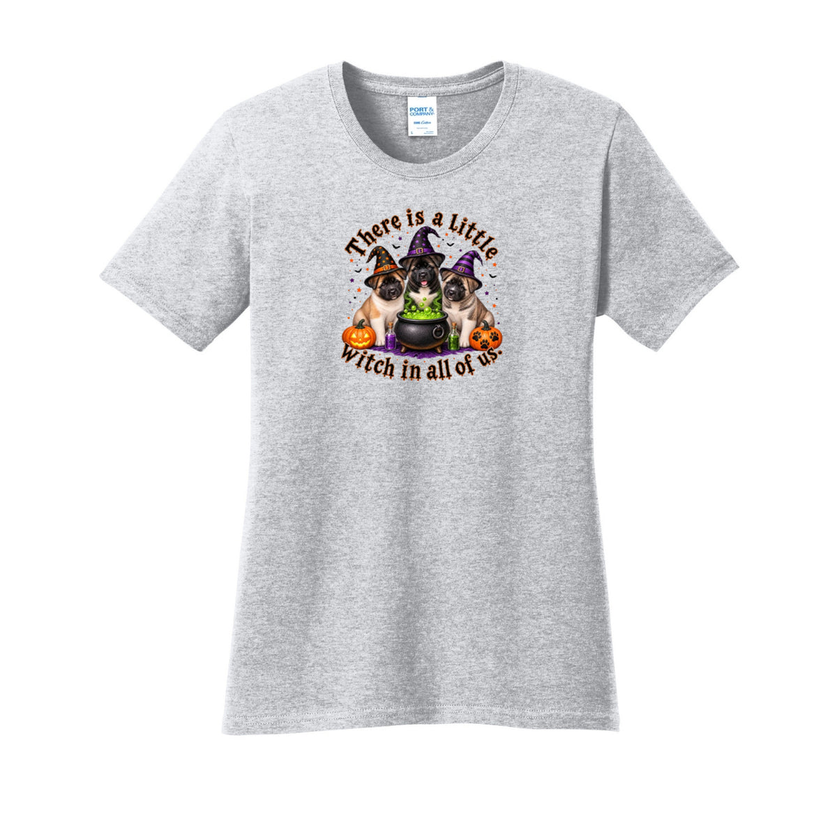 Little Witch in All Port & Co™ LPC54 Women's Core Cotton Tee