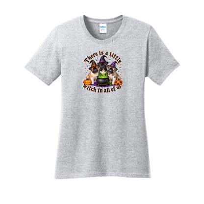 Little Witch in All Port & Co™ LPC54 Women's Core Cotton Tee