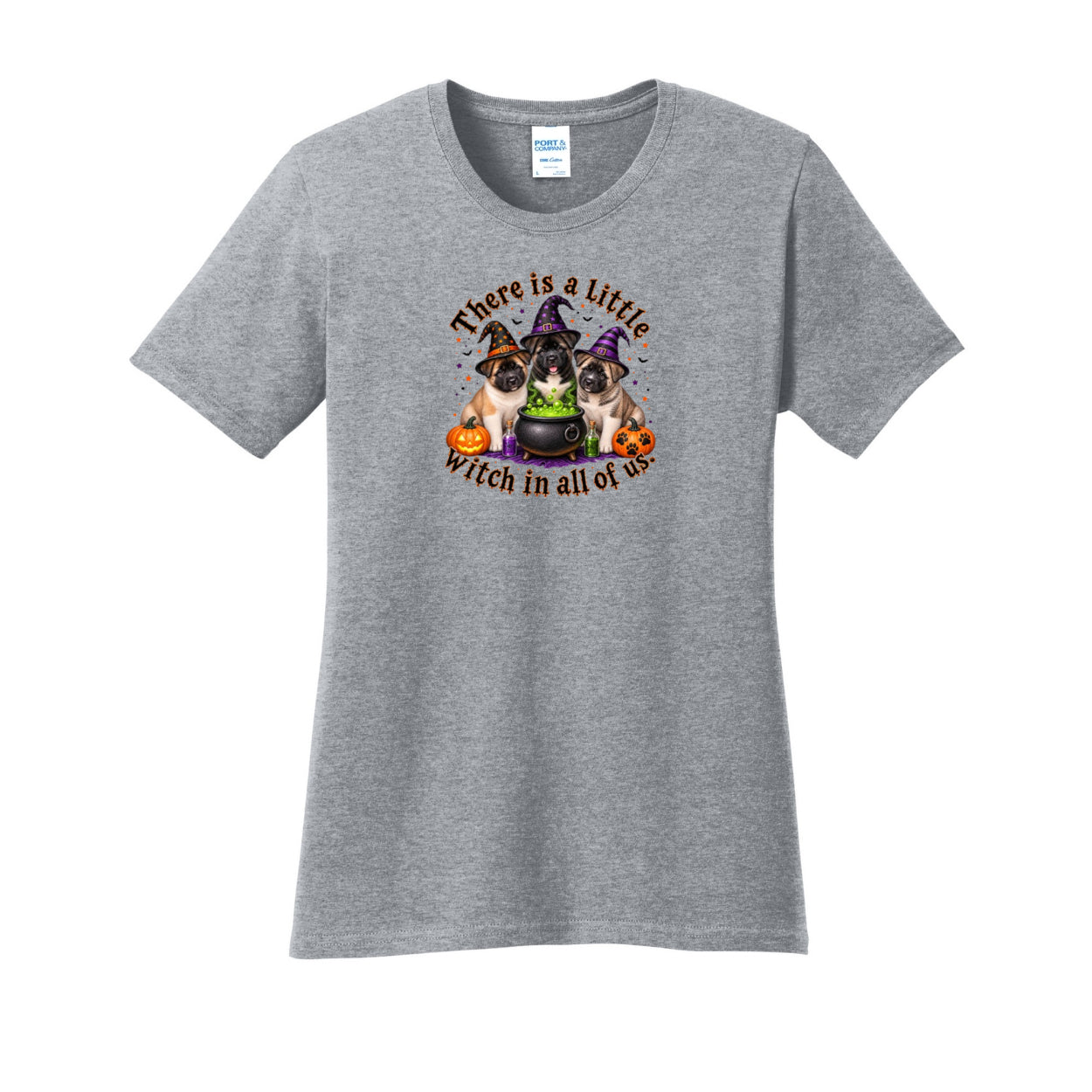 Little Witch in All Port & Co™ LPC54 Women's Core Cotton Tee