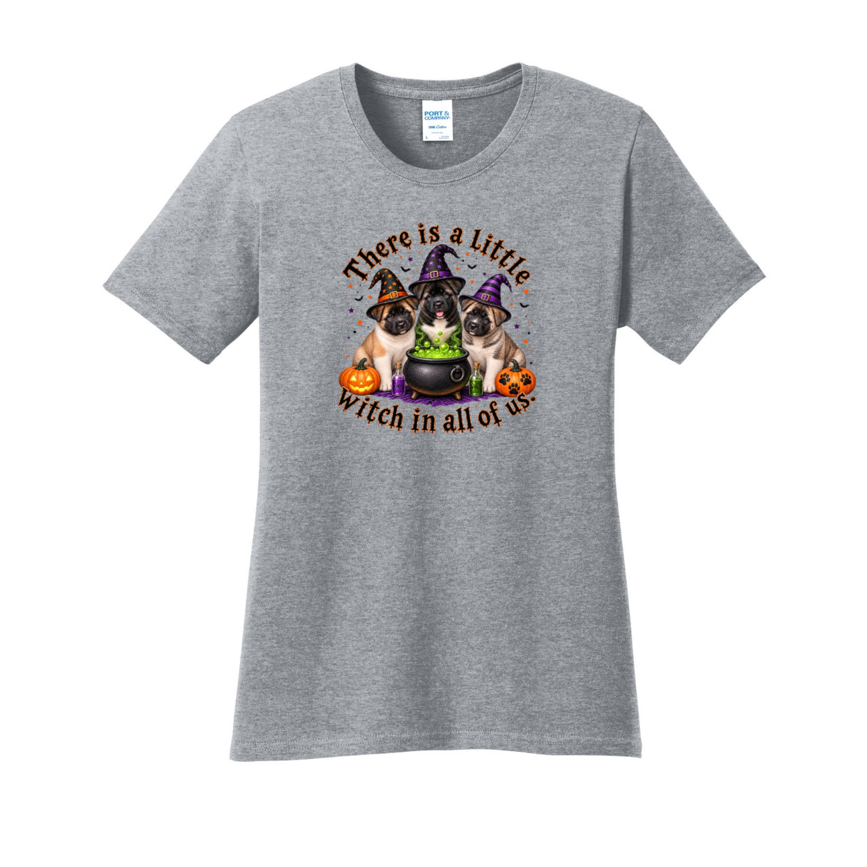 Little Witch in All Port & Co™ LPC54 Women's Core Cotton Tee