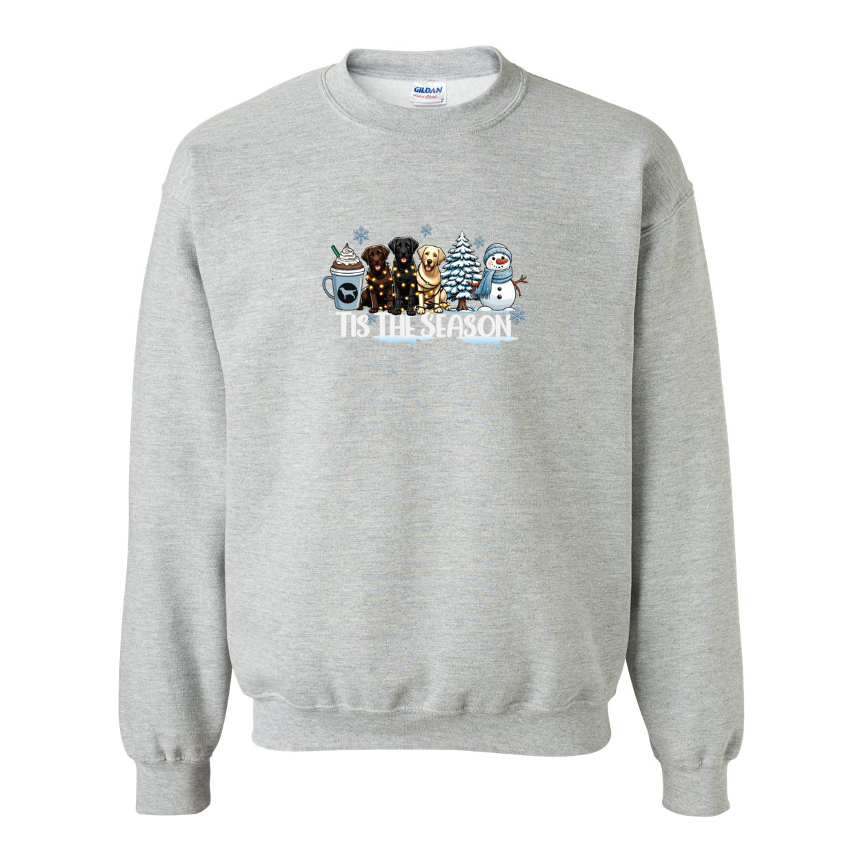 Labrador Tis The Season Winter Heavy Blend Crewneck Sweatshirt